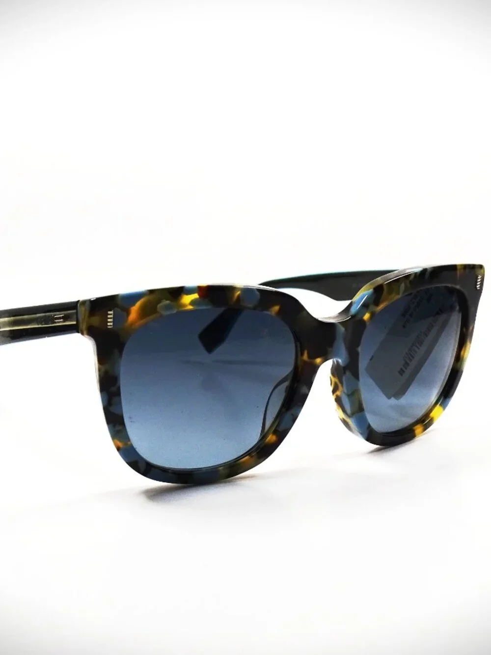 FENDI FF 0185/F/S UJAHD 54-20-140 Havana Spotted Frame Blue Lens Sunglasses - Picture 3 of 7